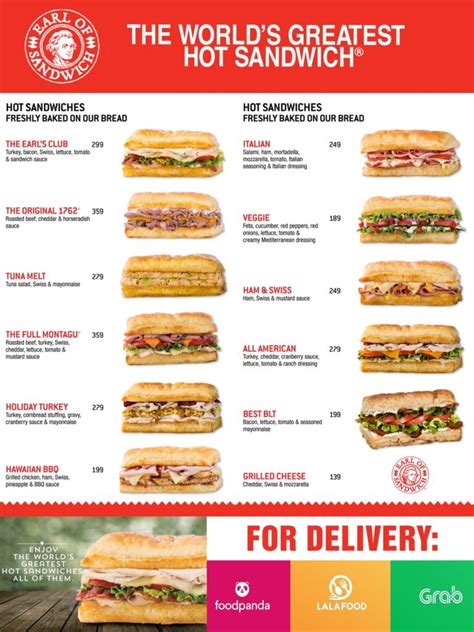 earl of sandwich iloilo|Earl of Sandwich Philippines Menu and Prices [July 2024].